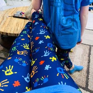 Custom designed autism leggings